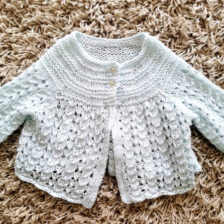 Baby blue knitted cardigan