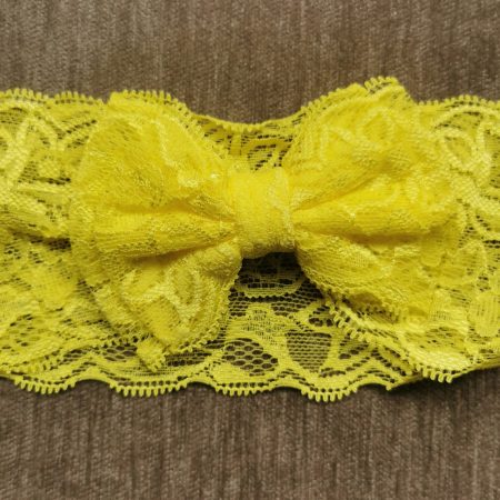 Yellow lace knot bow