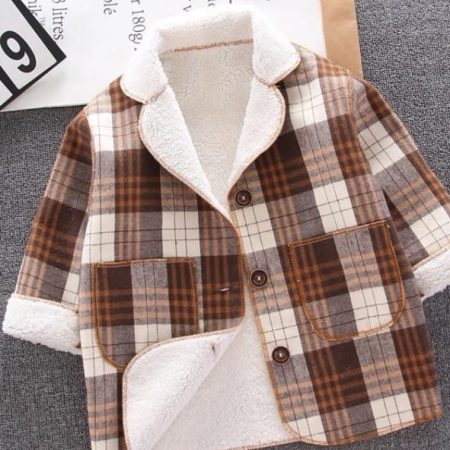 Plaid Fleece lined jacket